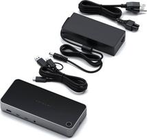 usb c kabelis - Satechi Triple 4K Display Docking Station Juoda, Sidabras (Black, Silver) - 3 nuotrauka