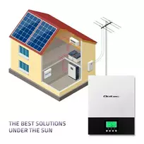hibridinis inverteris - Qoltec 53876 Hybrid Solar Inverter Off-Grid 2.4KW | 80A | MPPT | Sinus - 2 nuotrauka