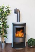 kietas kuras - ABX TARTU 5,5 kW, muilo akmens apdaila - 2 nuotrauka