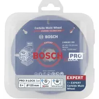 pjovimo diskai 125 - Pjovimo diskas Bosch X-LOCK Starter Kit, 125 mm x 1 mm x 22.23 mm - 3 nuotrauka