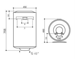 kombinuotas vandens sildytuvas - Ariston Regent TS2K Water Heater 80L - 2 nuotrauka