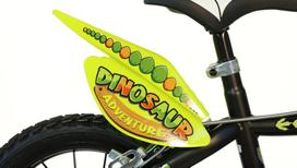 dviracio dinama - Vaikiškas dviratis Dino Bikes, juodas/žalias, 16" - 4 nuotrauka