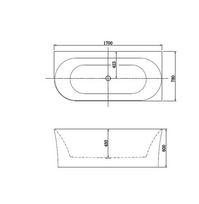vonia masterjero - Vonia, laisvai pastatoma Masterjero 139778L, 170 cm x 78 cm x 60 cm, dešininė - 2 nuotrauka