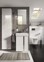 spintele 50 x 50 - Vonios spintelė su praustuvu Elita Skye 50, balta (White) - 3 nuotrauka
