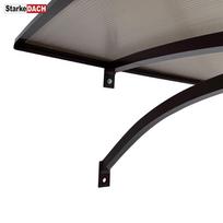 duru stogelis - STARKEDACH L-160 Matmenys 6 x 1600 x 1000 mm, lenktas, rudos spalvos - 5 nuotrauka