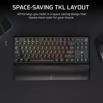 qwertz klaviatura - Corsair K70 CORE TKL Wireless RGB Juodas (Black) - 4 nuotrauka