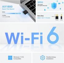 tp link ax1800 - TP-Link Archer TX20U Nano AX1800 Belaidis USB adapteris (Juodas) - 5 nuotrauka