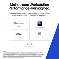 stacionarus kompiuteriai windows 11 - HP Z2 G1i Workstation Tower - Ultra 9-285K, 64GB DDR5, 1TB SSD, Windows 11 Pro, Juodas (Black) - 2 nuotrauka