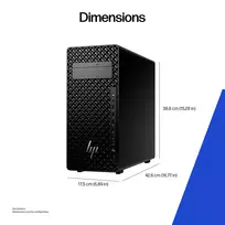 stacionarus kompiuteriai windows 11 - HP Z2 G1i Workstation Tower - Ultra 9-285K, 64GB DDR5, 1TB SSD, Windows 11 Pro, Juodas (Black) - 7 nuotrauka