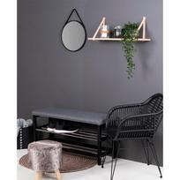 batu suoliukas pigu lt - Prieškambario suoliukas House Nordic Padova, pilkas (Gray), 100 cm x 34 cm x 50 cm - 2 nuotrauka