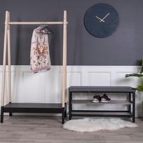 batu suoliukas pigu lt - Prieškambario suoliukas House Nordic Padova, pilkas (Gray), 100 cm x 34 cm x 50 cm - 3 nuotrauka