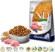 farmina puppy medium - Sausas šunų maistas Farmina N&D Low Grain Lamb Spelt Oats And Blueberry Medium & Maxi, 12 kg - 2 nuotrauka