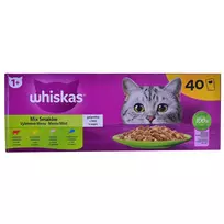 whiskas 40 vnt - Šlapias kačių maistas Whiskas Mix Adult, jautiena/žuvis/vištiena, 0.085 kg, 40 vnt. - 3 nuotrauka