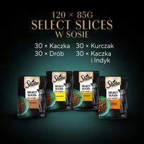 vistiena - Šlapias kačių maistas Sheba Select Slices, vištiena/kalakutiena/antiena, 10.2 kg - 11 nuotrauka