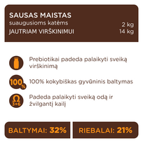 club 4 maistas - CLUB 4 PAWS Premium pilnavertis sausas maistas suaugusioms katėms jautriam virškinimui „SENSITIVE DIGESTION“, 14kg - 6 nuotrauka