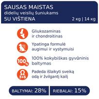sausas sunu maistas club 4 - Club 4 Paws Puppy Large Breeds su vištiena, 14 kg - 3 nuotrauka