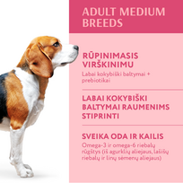 sunu maistas - Optimeal Adult Medium sausas pašaras su kalakutiena vidutinių veislių šunims, 12 kg - 5 nuotrauka