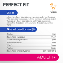 perfect fit katems - Perfect Fit Adult 1+ maistas katėms su vištiena, 7 kg - 4 nuotrauka