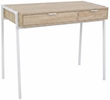ermitazas stalai - Rašomasis stalas su stalčiais Akord Furniture Factory Zentia, 100 cm x 45 cm, 80.5 cm, balta sp./sonoma ąžuolo sp. - 1 nuotrauka