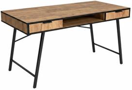 ermitazas stalai - Rašomasis stalas su stalčiais Akord Furniture Factory Arden, 120 cm x 50 cm, 80.5 cm, juoda sp./oak craft sp. - 1 nuotrauka