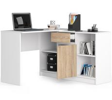 kampinis rasomasis stalas - Rašomasis stalas su lentyna Akord Furniture Factory SETB17KOMMSCHREWEISONPK, 1204 cm x 1204 cm, 77 - 79 cm, ąžuolo sp. - 5 nuotrauka