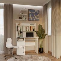rasomasis stalas top e - Rašomasis stalas su stalčiais, kairės pusės Porto, 98 cm x 51 cm, 145 cm, balta sp. - 6 nuotrauka