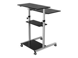 rasomasis stalas 60 - Rašomasis stalas reguliuojamo aukščio Logilink Mobile Sit-Stand Workstation BP0070, 70 cm x 6.87 cm, 82 - 126 cm, sidabro sp./juoda sp. - 2 nuotrauka