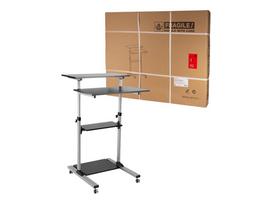 rasomasis stalas 60 - Rašomasis stalas reguliuojamo aukščio Logilink Mobile Sit-Stand Workstation BP0070, 70 cm x 6.87 cm, 82 - 126 cm, sidabro sp./juoda sp. - 4 nuotrauka