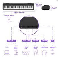 skaitmeninis pianinas - Yamaha P-145BT, Juodas (Black) - 2 nuotrauka