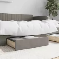 vidaXL Stalčiai po lova, 2vnt., taupe (Taupe), apdirbta mediena ir audinys