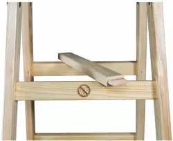AWTOOLS medinės dvipusės buitinės kopėčios AW23035, 2 x 4 pakopų, 150 kg