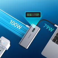 aux to usb - Choetech HUB-M26 12in1 USB-C į USB-C / USB-A / HDMI / VGA / AUX / SD / TF Pilkas (Gray) - 6 nuotrauka