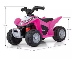 elektrinis keturratis vaikams - Milly Mally Vaikiškas elektrinis keturratis Honda ATV, Rožinis (Pink) - 6 nuotrauka