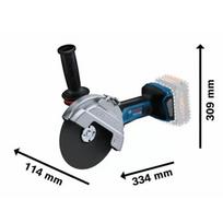 akumuliatorinis kampinis slifuoklis - Akumuliatorinis kampinis šlifuoklis Bosch GWS 18V-180 PC, 18 V, be akumuliatoriaus ir įkroviklio - 7 nuotrauka