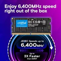 crucial pro ddr5 ram 32gb - Crucial CT32G64C52CS5 32GB DDR5 6400MHz CSODIMM Juodas (Black) - 6 nuotrauka