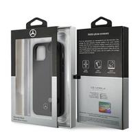 iphone 12 black mini - Mercedes-Benz "MEHCP12SLSSBK Leather Hand Strap Case iPhone 12 mini" Black - 2 nuotrauka