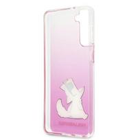 s21 plus deklai - Karl Lagerfeld "KLHCS21MCFNRCPI PC/ TPU Choupette Eats Cover Galaxy S21 Plus" Pink - 3 nuotrauka