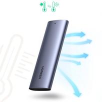 usb c kabelis - Ugreen SSD M.2 USB 3.2 CM400 10902 USB-C + 0.5m cable Silver - 4 nuotrauka