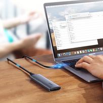 usb c kabelis - Ugreen SSD M.2 USB 3.2 CM400 10902 USB-C + 0.5m cable Silver - 12 nuotrauka