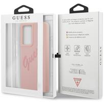 samsung galaxy s21 ultra - Guess "GUHCS21LLSVSPI Silicone Vintage Cover Galaxy S21 Ultra" Pink - 2 nuotrauka