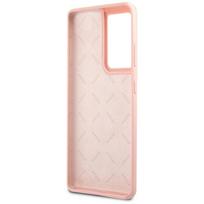 samsung galaxy s21 ultra - Guess "GUHCS21LLSVSPI Silicone Vintage Cover Galaxy S21 Ultra" Pink - 3 nuotrauka