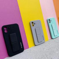 s21 plus deklai - Wozinsky Kickstand Case Silikoninis Dėklas Samsung Galaxy S21+ 5G, Pilkas (Gray) - 4 nuotrauka