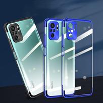 geliu remeliai - Hurtel Clear Color Gel TPU Dėklas su Metaliniu Rėmeliu Xiaomi Redmi Note 10 5G / Poco M3 Pro - Juodas (Black) - 4 nuotrauka