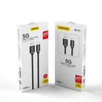 usb type c charging cable - Dudao L5G cable USB to USB Type-C Super Fast Charge 1m Black - 6 nuotrauka