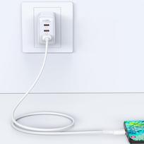 usb c pakrovejas - Acefast C2-04 White - 4 nuotrauka