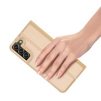 flip telefonai - Dux Ducis "Skin Pro Book Case Galaxy S22 Plus" Gold - 17 nuotrauka