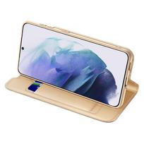 flip telefonai - Dux Ducis "Skin Pro Book Case Galaxy S22 Plus" Gold - 19 nuotrauka
