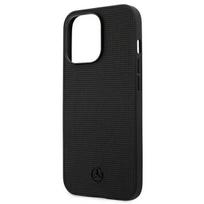 iphone case leather - Mercedes-Benz "MEHCP13LMBLBK Genuine Leather Meshed Case iPhone 13 Pro" Black - 4 nuotrauka
