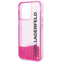 telefono deklas karl lagerfeld - Karl Lagerfeld "Liquid Glitter Elong iPhone 14 Pro" Pink - 4 nuotrauka