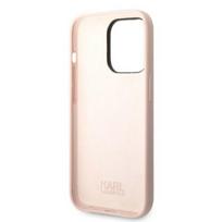 iphone 14 silikoninis deklas - Karl Lagerfeld "Liquid Silicone Ikonik iPhone 14 Pro" Pink - 3 nuotrauka